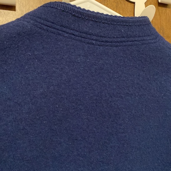 VINTAGE Tyrol jacket. 100% boiled wool. Navy blue with wood-look buttons. - Picture 5 of 12